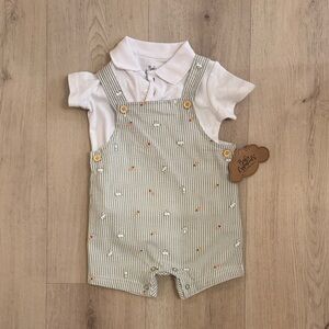 Easter Dillards Baby Essentials Striped Baby Overalls with White Shirt baby boy